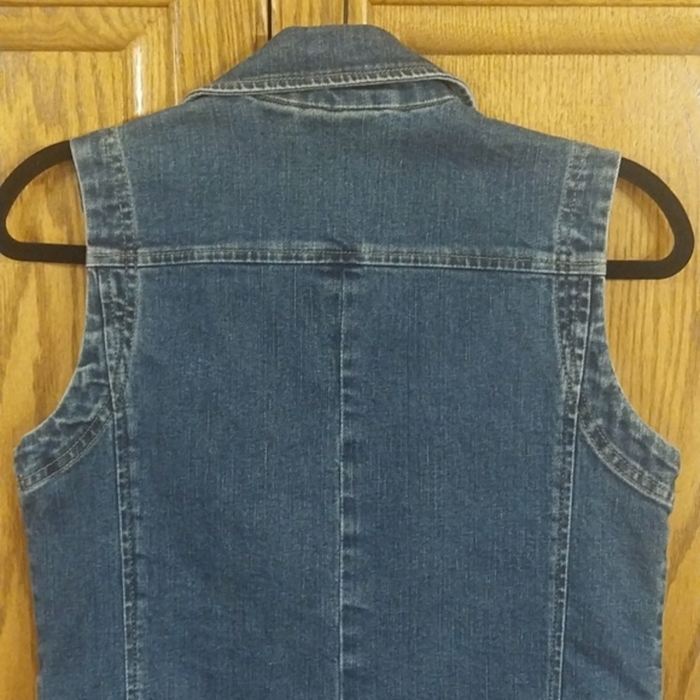 Relativity Women's Denim Vest Size Small Medium Blue Wash Y2K Western Indie 90's - Picture 10 of 12